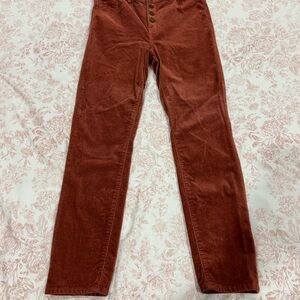 Loft Rust Velvet Pants